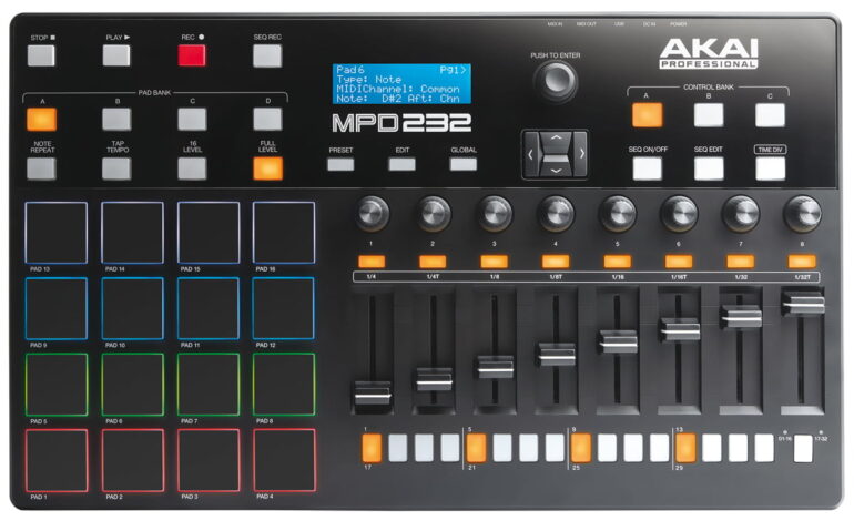 Akai MPD232 – test kontrolera MIDI