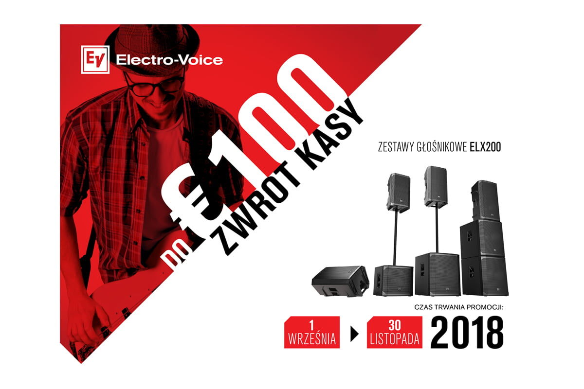 Electro-Voice zwraca do 100 € za zakup zestawów głośnikowych ELX200