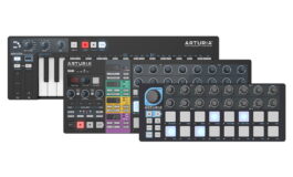 Arturia KeyStep, BeatStep i BeatStep Pro w kolorze czarnym.
