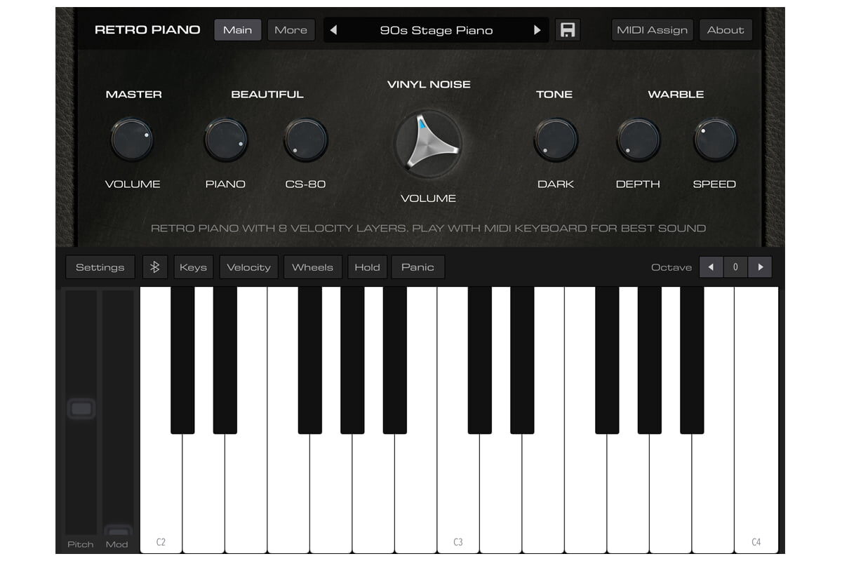AudioKit Retro Piano – limitowany instrument dla iOS