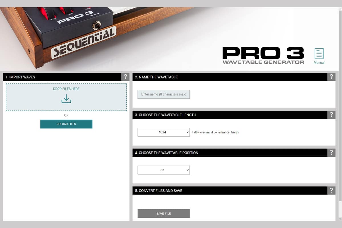 Sequential Pro 3 Wavetable Generator