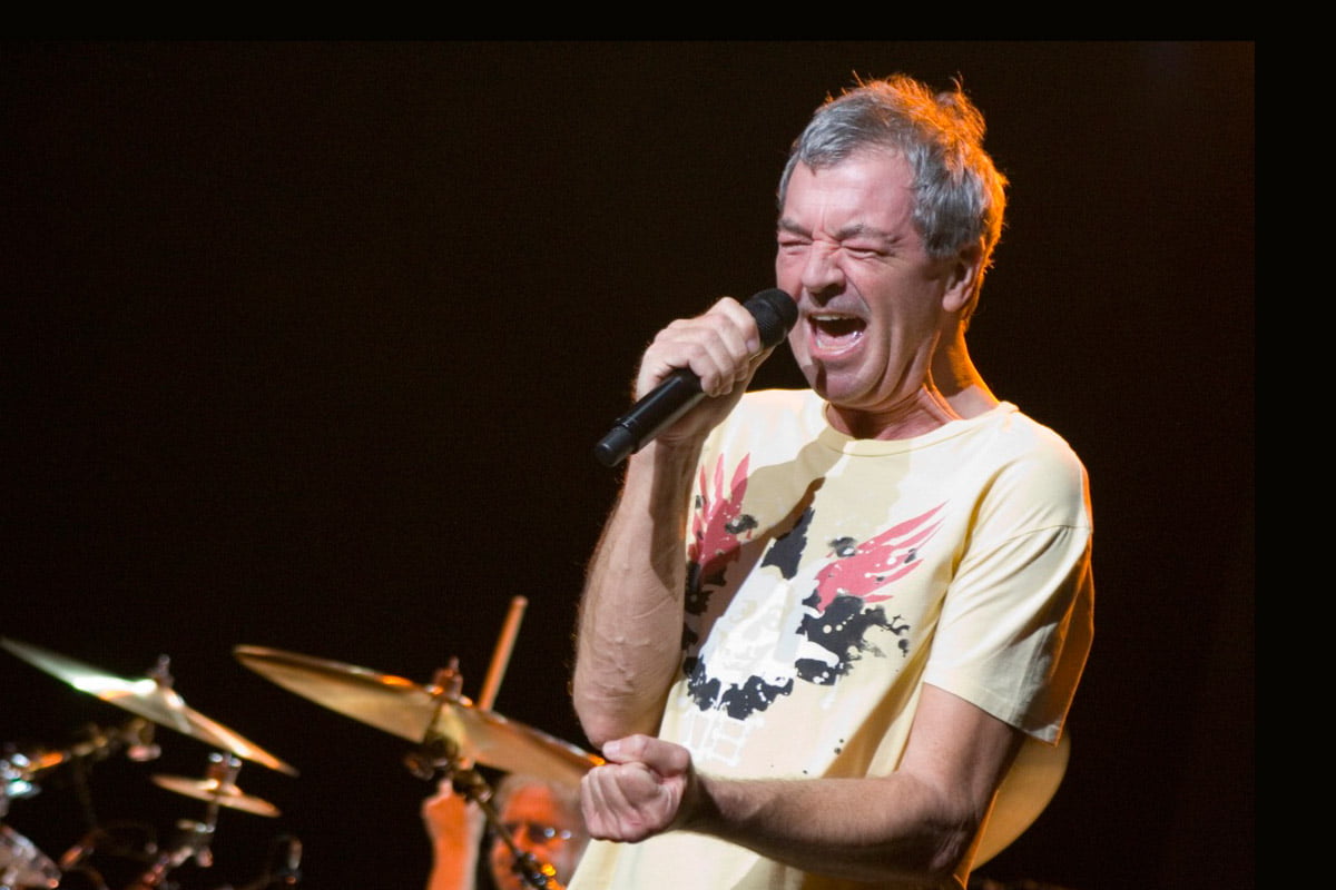 Ian Gillan podczas koncertu Deep Purple w São Paulo (Brazylia) w 2009 roku; fot. Alexandre Cardoso (CC BY-SA 2.0)
