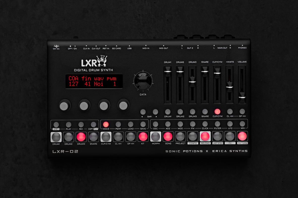 LXR-02 – syntezator perkusyjny od Sonic Potions i Erica Synths