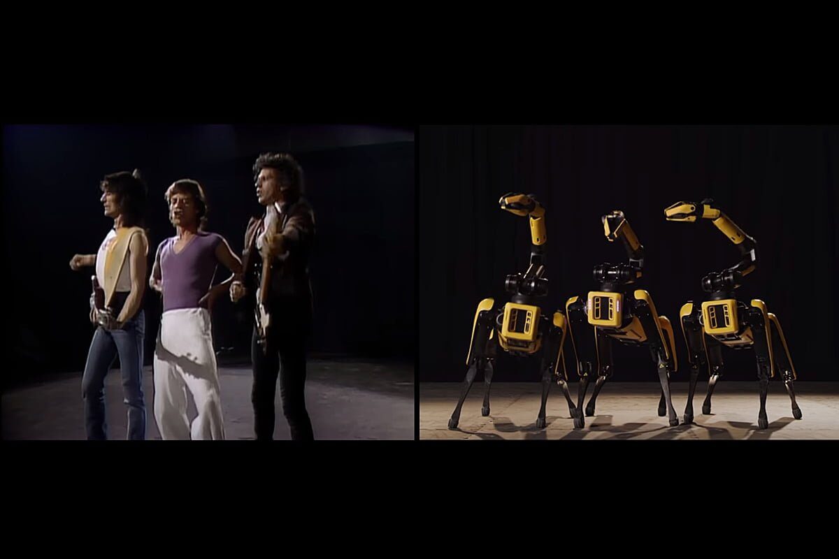 The Rolling Stones z tańczącymi robotami…