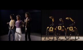 The Rolling Stones z tańczącymi robotami…