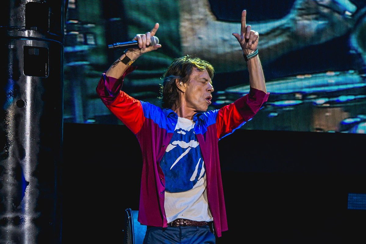 Mick Jagger podczas koncertu The Rolling Stones w 2016 roku na festiwalu Desert Trip; fot. Raph_PH (CC BY 2.0)