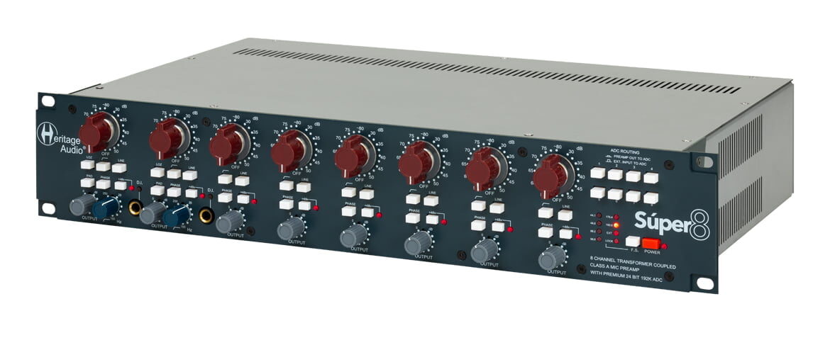 Heritage Audio Súper 8 – ośmiokanałowy przedwzmacniacz z konwerterem A/D