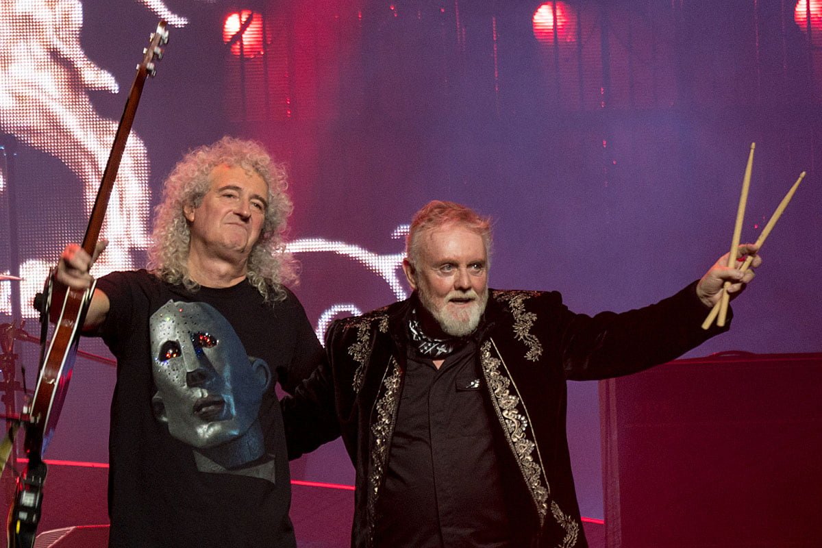 Brian May i Roger Taylor podczas koncertu w 2017 roku; fot. Raph_PH (CC BY 2.0)