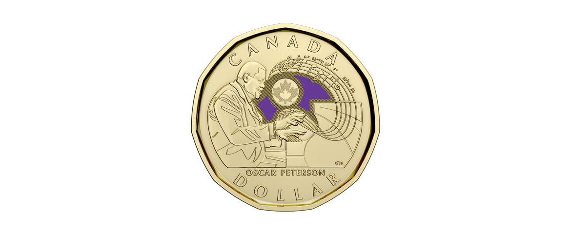 Oscar Peterson moneta (fot. Royal Canadian Mint)