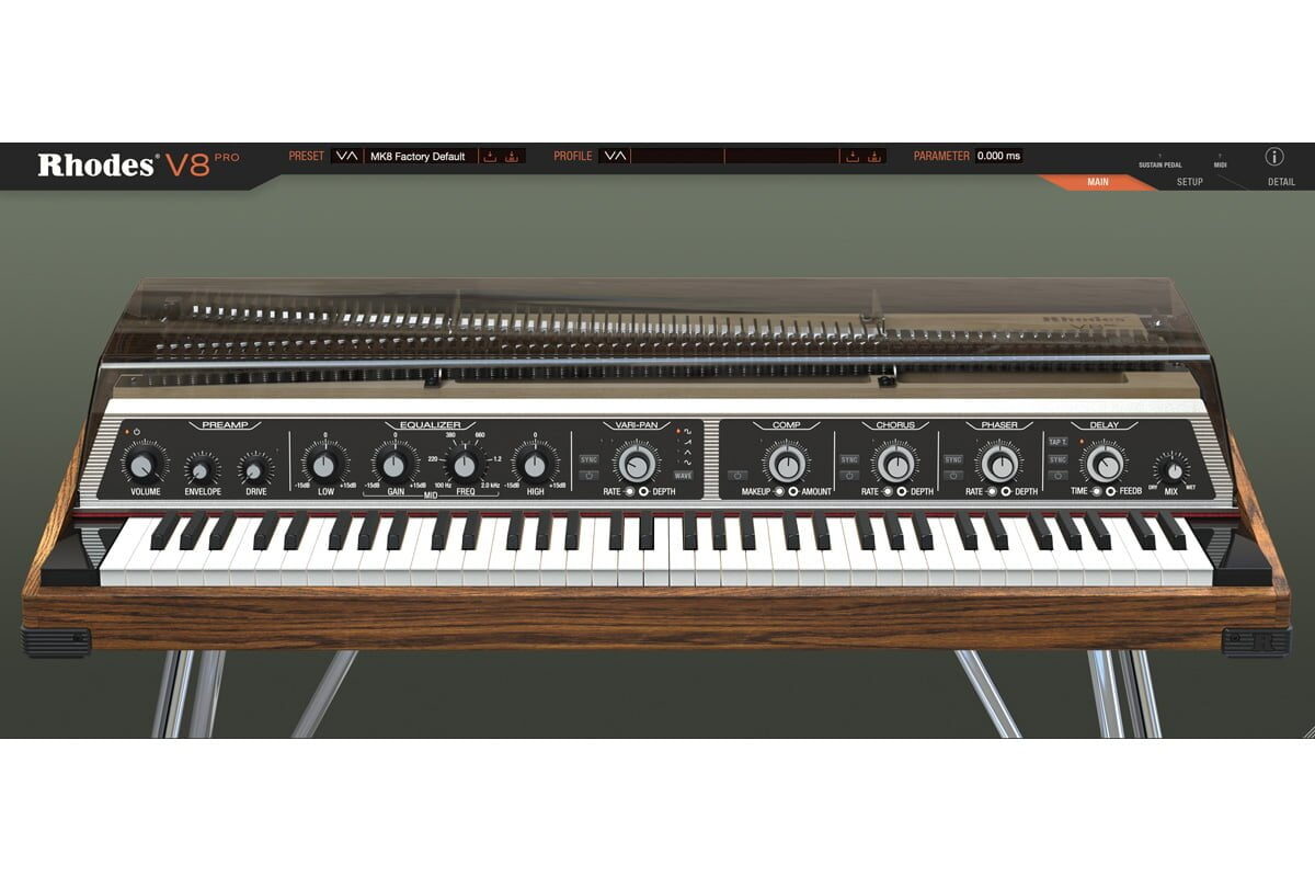 Rhodes V8 – wirtualna emulacja pianina elektrycznego