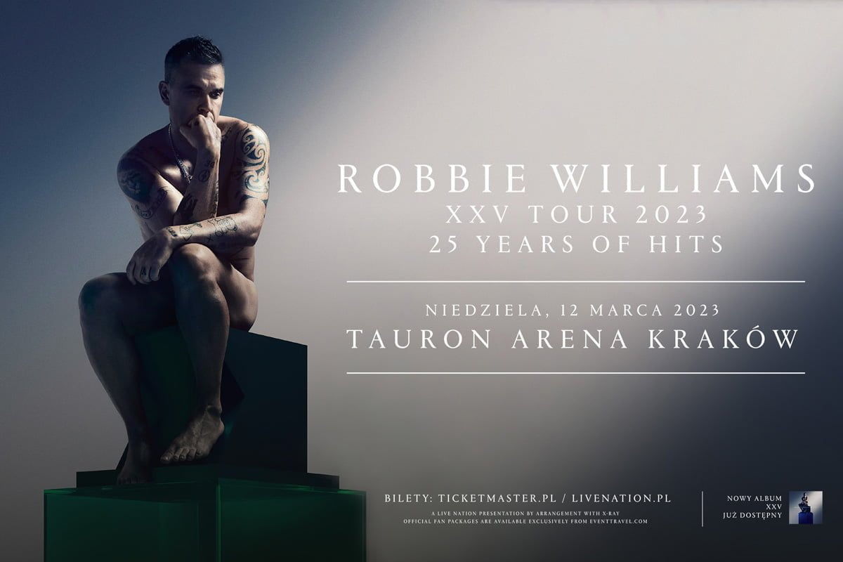 Robbie Williams „XXV Tour 2023” (LiveNation / mat. prasowe Sony Music Entertainment Poland)