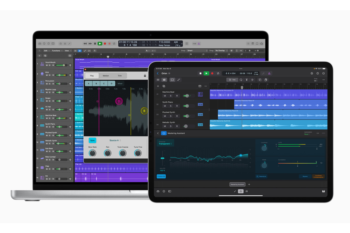 Apple Logic Pro 10.8 & Logic Pro for iPad 1.1 (fot. Apple)