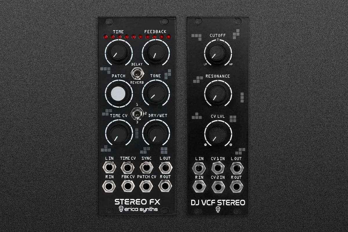 Erica Synths Drum Stereo FX i Drum DJ VCF Stereo (fot. Erica Synths)