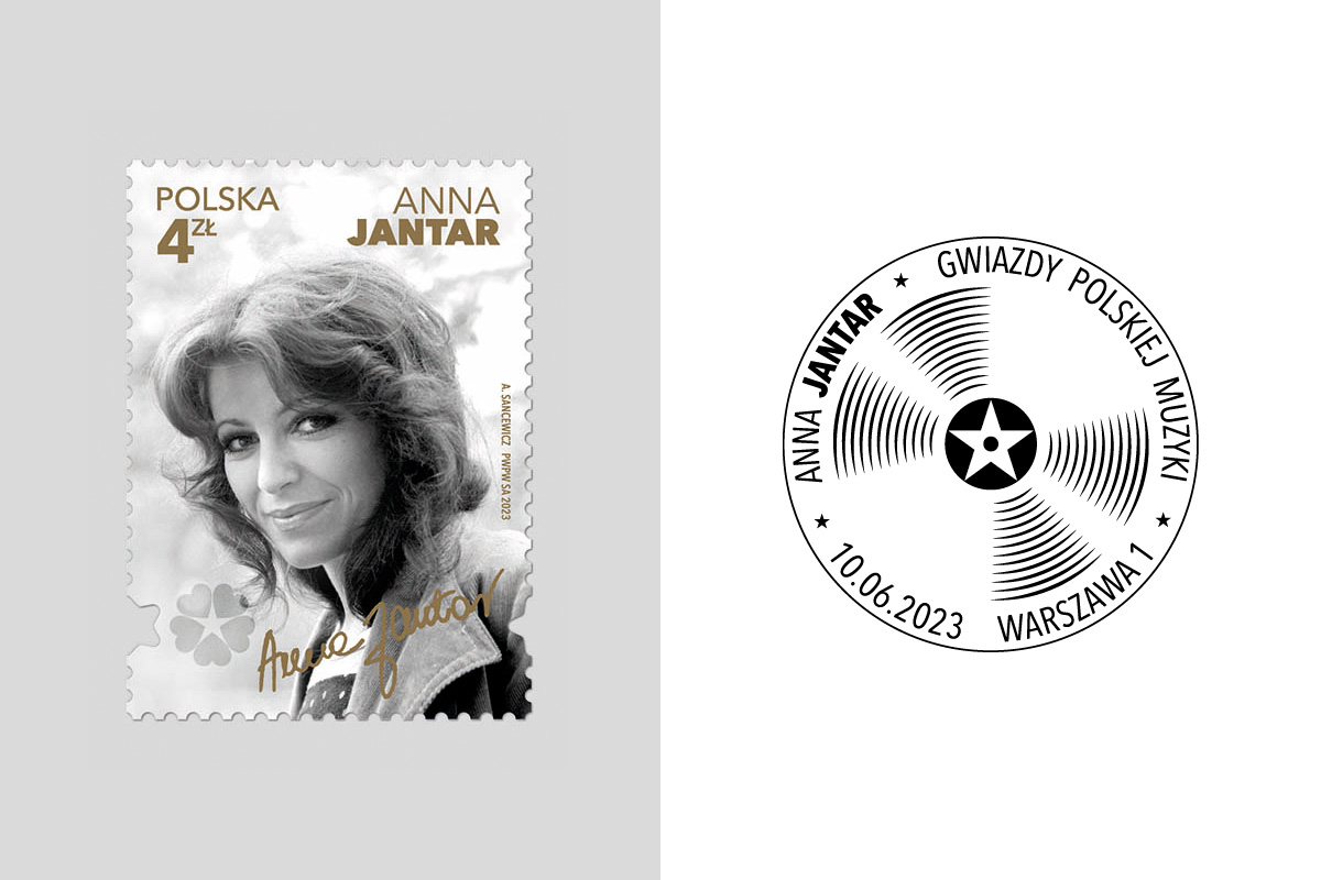 Anna Jantar „Gwiazdy polskiej muzyki” (mat. prasowe Poczty Polskiej)