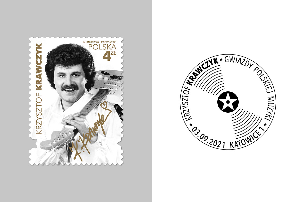 Krzysztof Krawczyk „Gwiazdy polskiej muzyki” (mat. prasowe Poczty Polskiej)