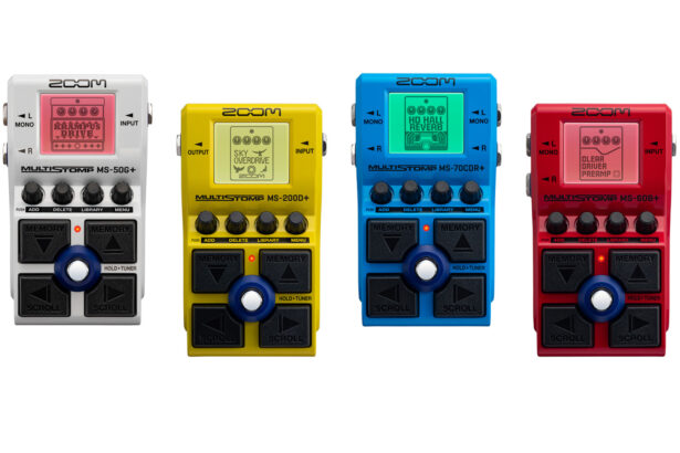 ZOOM MS-50G+MS-200D+ MS-70CDR+ MS-60B+ MultiStomp (fot. ZOOM Corporation)