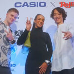 Levi Schechtmann, Imelda Gabs i Sumino Hayato podczas imprezy Casio w Hamburgu (fot. YouTube / Casio Music Europe)