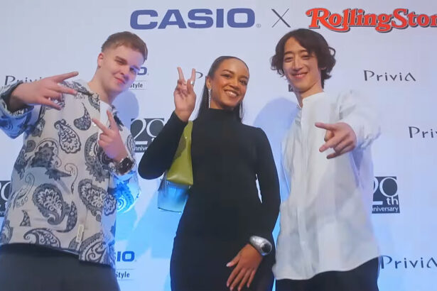 Levi Schechtmann, Imelda Gabs i Sumino Hayato podczas imprezy Casio w Hamburgu (fot. YouTube / Casio Music Europe)