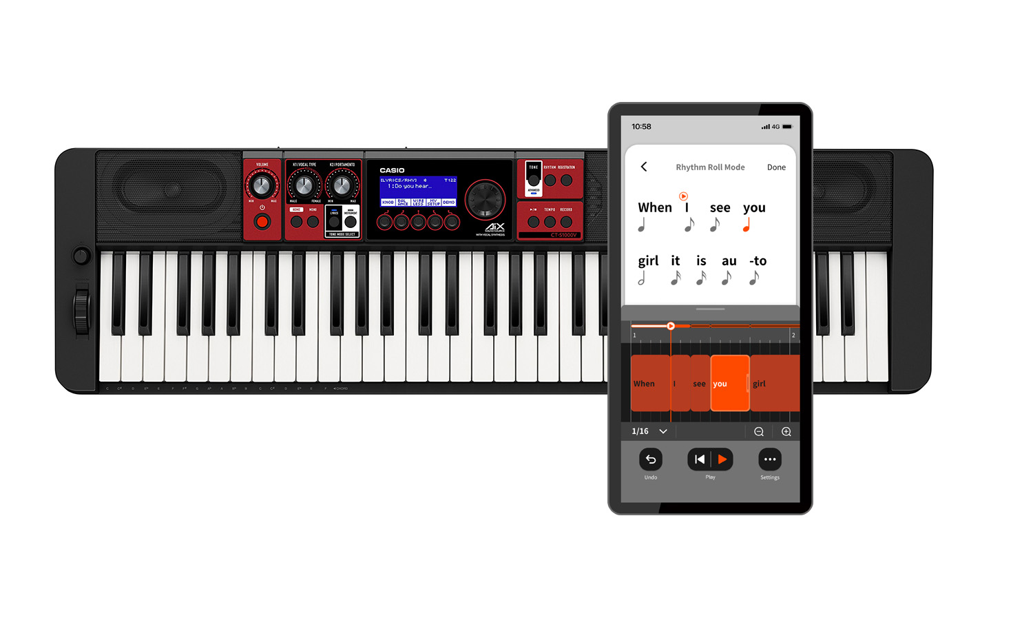 Casio Lyric Creator 2.0 & CT-S1000V (fot. Casio)