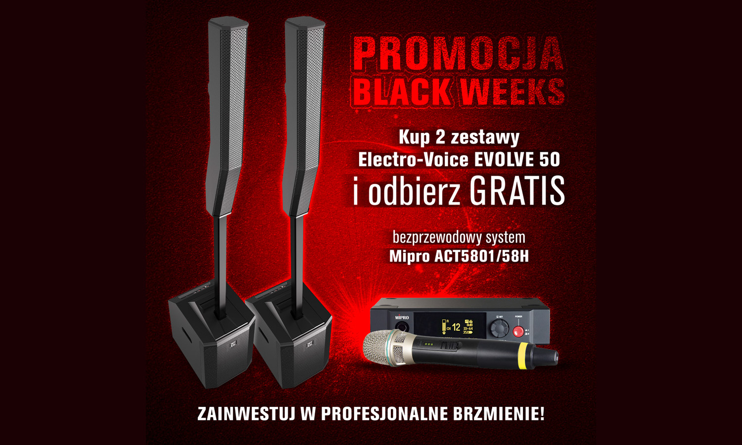 Electro Voice EVOLVE 50 + Mipro ACT5801/58H (fot. Audio Plus)