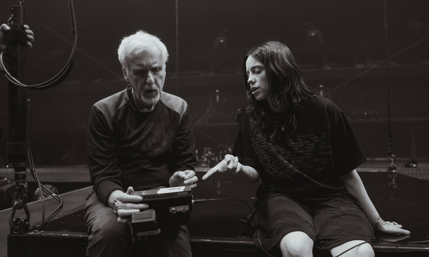 James Cameron i Billie Eilish (fot. Henry Hwu / mat. prasowe Universal Music Polska)