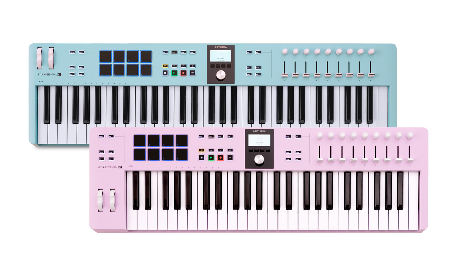 Arturia KeyLab Essential mk3 Aquamarine & Rose Quartz (fot. Arturia)